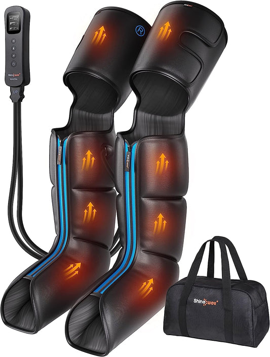 SHINE WELL Leg Massager with Heat and Compression