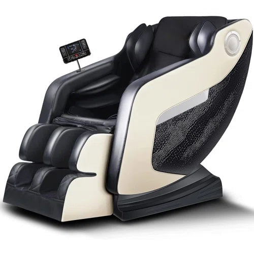 Leather Match Reclining Heated Massage Chair